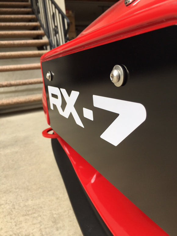RX-7 License Plate Tag for 99 Spec Bumper