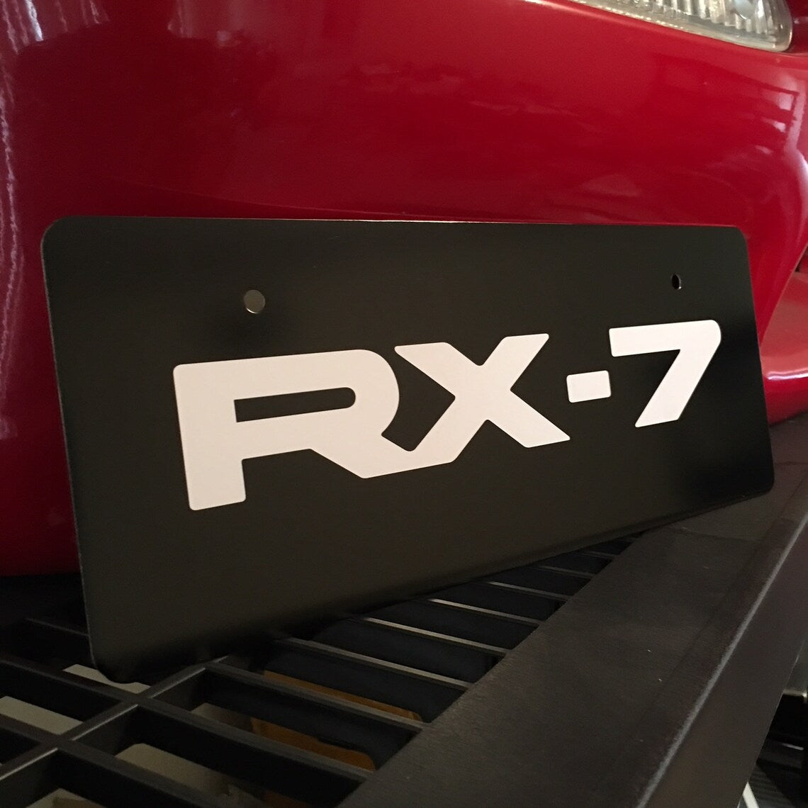 RX-7 License Plate Tag for 99 Spec Bumper